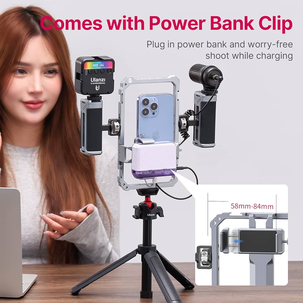 Ulanzi スマートフォンビデオリグ Amazon.com: ULANZI Smartphone Video Rig with Handle, LINO